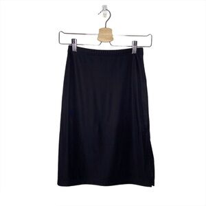 Vintage I.N. San Francisco Black Stretchy Straight Knee Length Skirt
